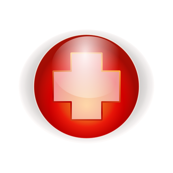 SVG red cross button