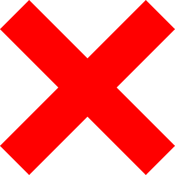 SVG Red cross not OK vector symbol