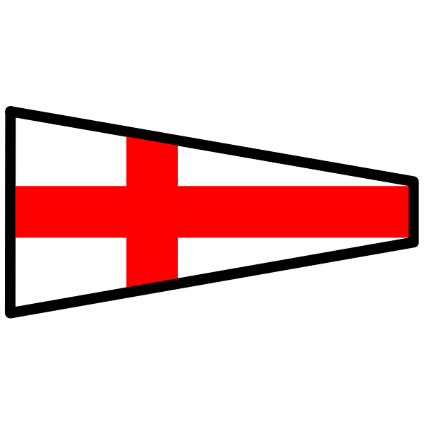 SVG Red cross signal flag