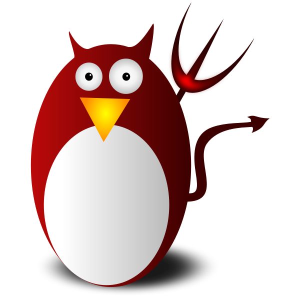 SVG Red devilish tux