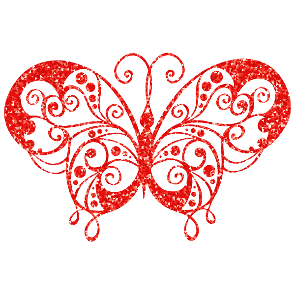 SVG Red diamond butterfly