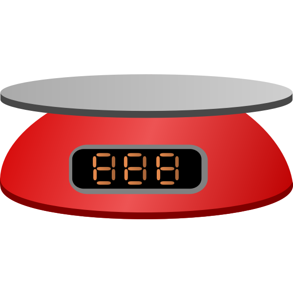 SVG Red digital scale