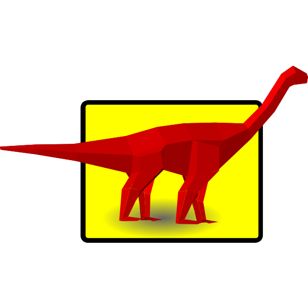 SVG Red diplodocus vector image
