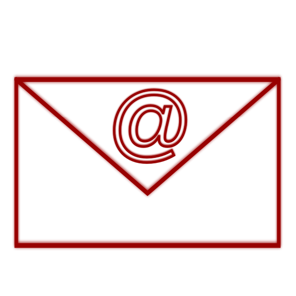 SVG Red e-mail icon