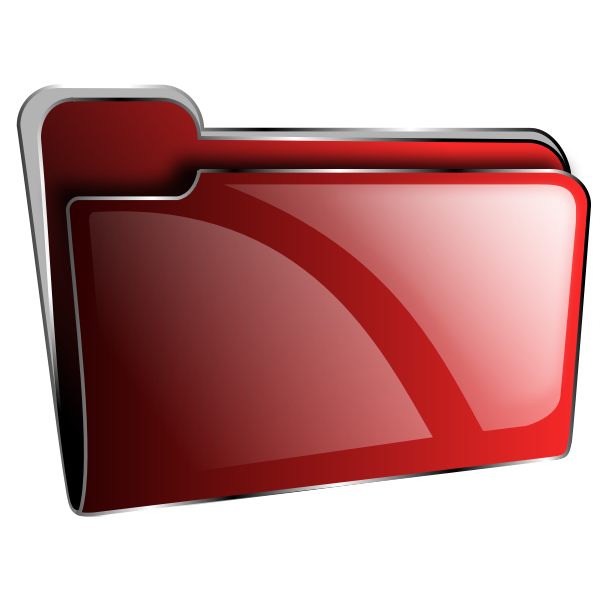 SVG Red empty folder