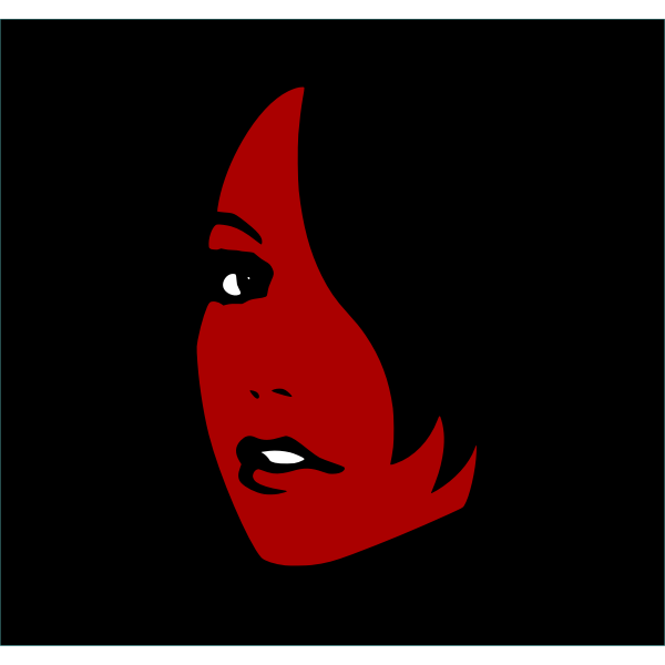 SVG Red faced woman