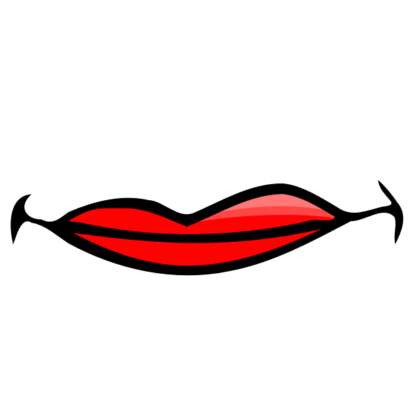 SVG Red female lips vector image