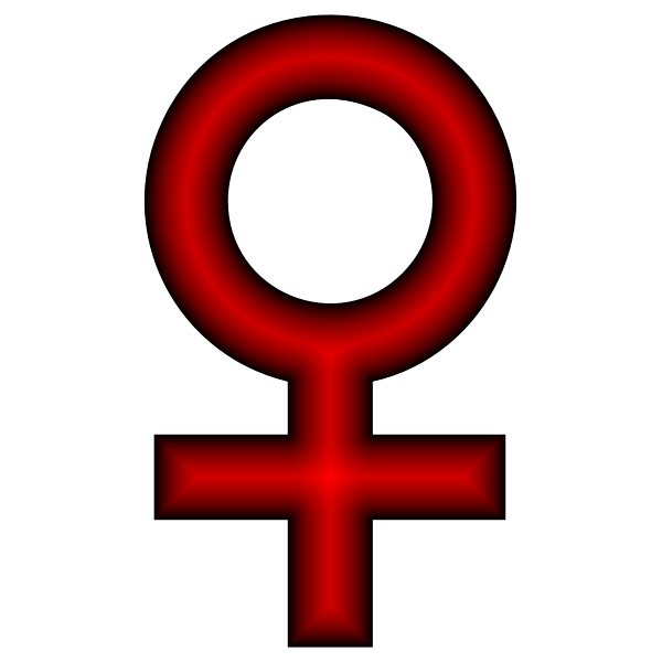 SVG Red female symbol