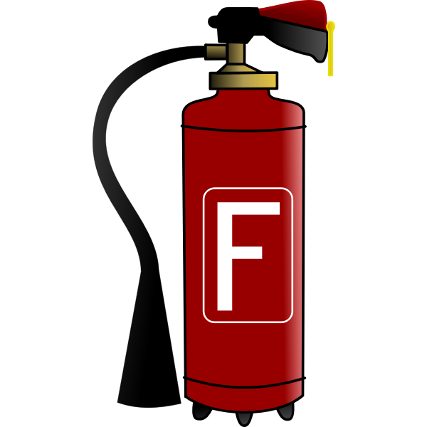 SVG Red fire extinguisher drawing