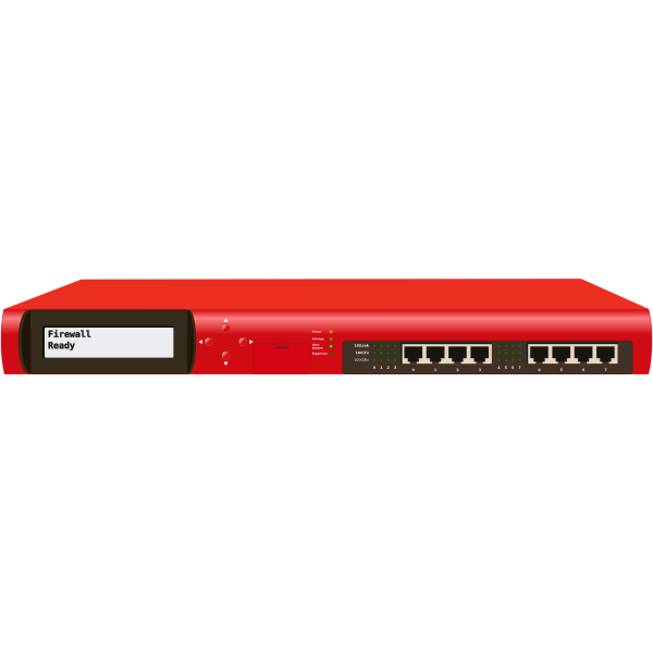 SVG Red Firewall Appliance Vector Clip Art