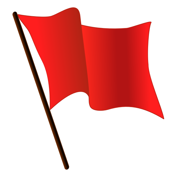 SVG Red flag waving