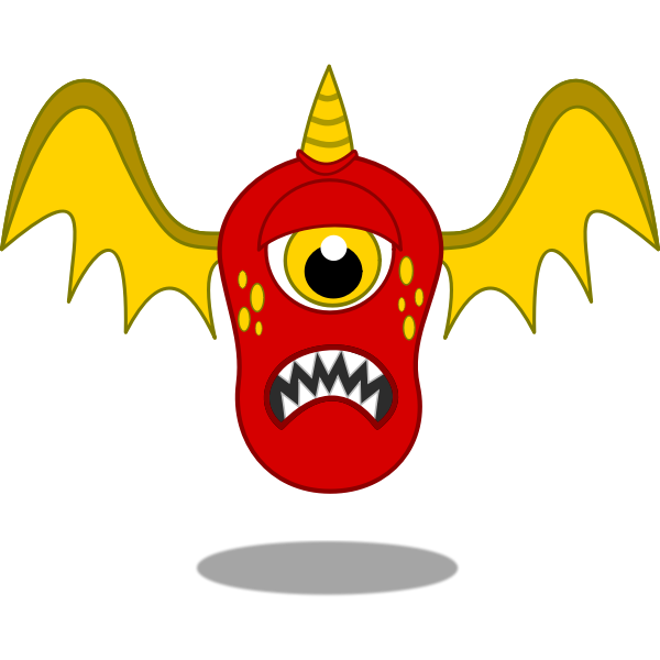 SVG Red flying monster
