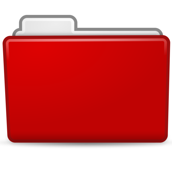 SVG Red folder icon