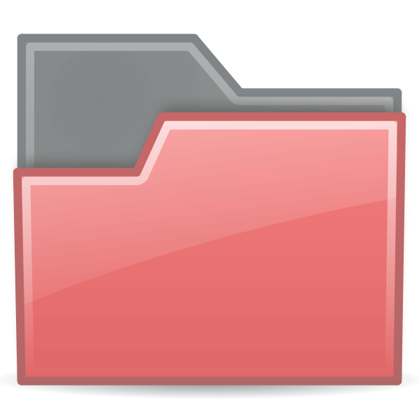 SVG Red folder symbol