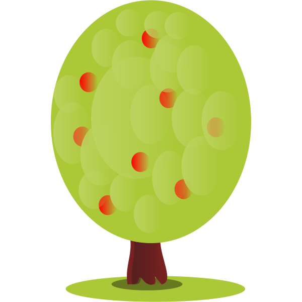 SVG red fruit tree