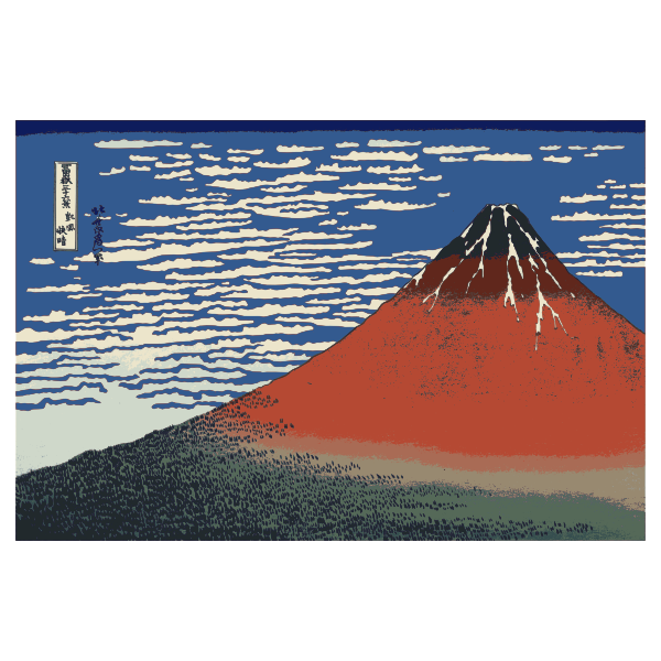 SVG Red Fuji vector image