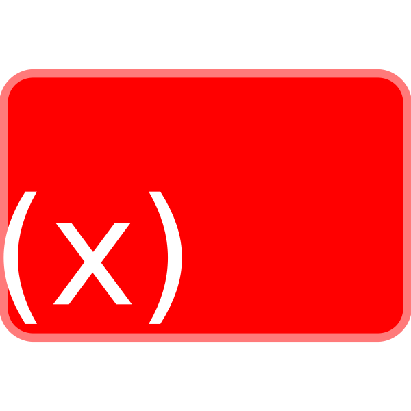 SVG Red function icon vector illustration