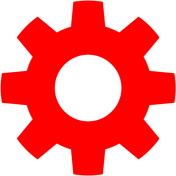 SVG Red gear icon