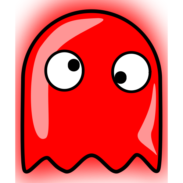 SVG Red ghost icon vector image
