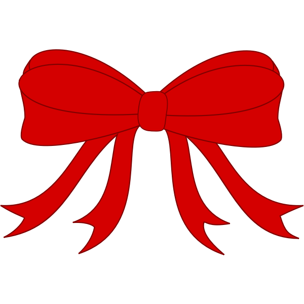 SVG Red gift bow