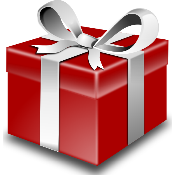 SVG Red gift box vector graphics