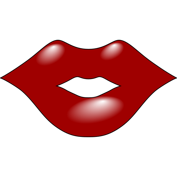 SVG Red glossy lips
