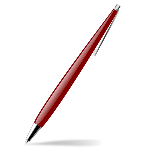 SVG Red glossy pen vector image