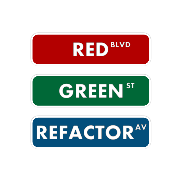SVG Red green refactor street sign vector drawing