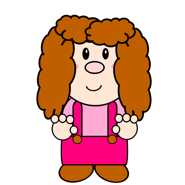 SVG Red-haired comic girl