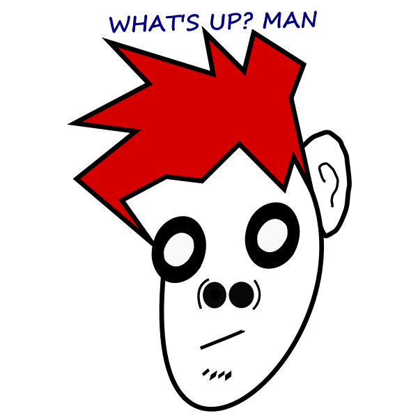 SVG Red-haired man