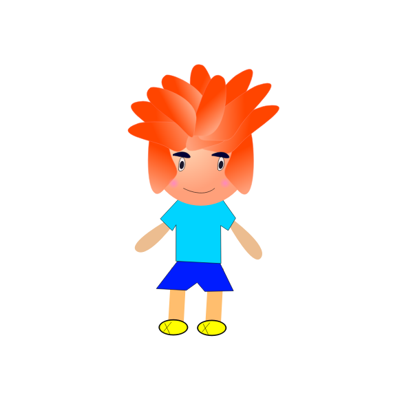 SVG Red-haired man vector image
