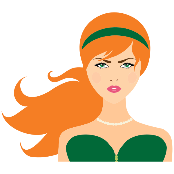 SVG Red-haired woman