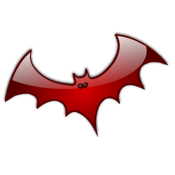 SVG Red Halloween bat vector clip art