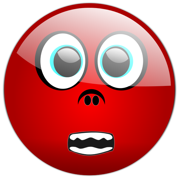 SVG Red Halloween smiley vector illustration