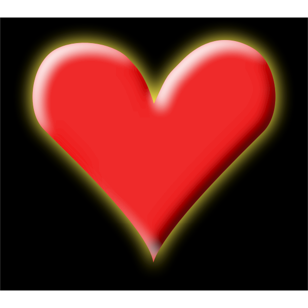 SVG Red hart on black background vector image