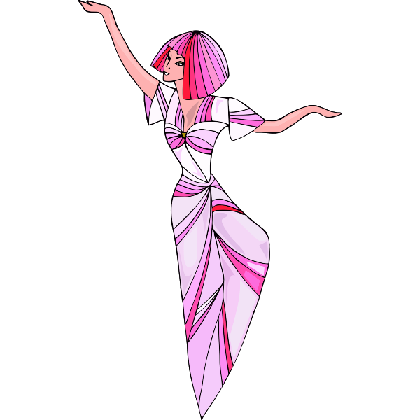 SVG Red-head dancer