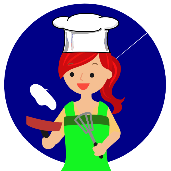 SVG Red head female chef