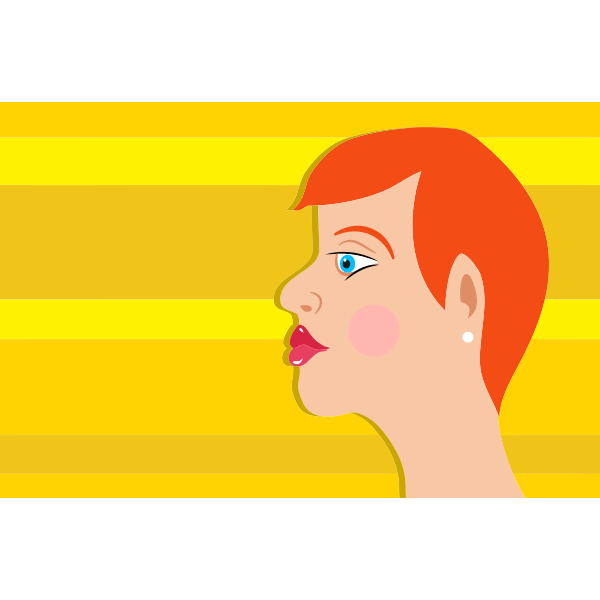 SVG Red head woman