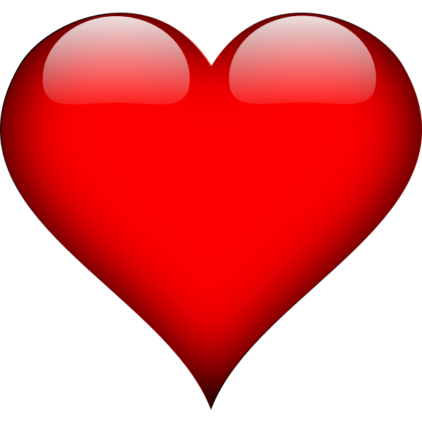 SVG Red heart clip art graphics