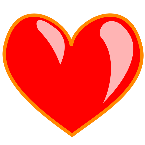 SVG Red heart favorites link vector clip ar