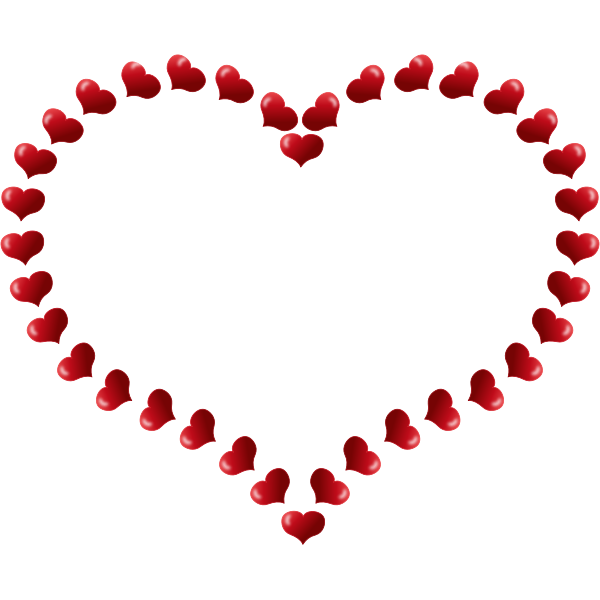 SVG Red heart vector drawing