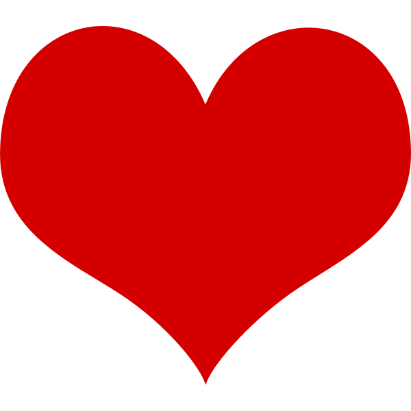 SVG Red heart vector image
