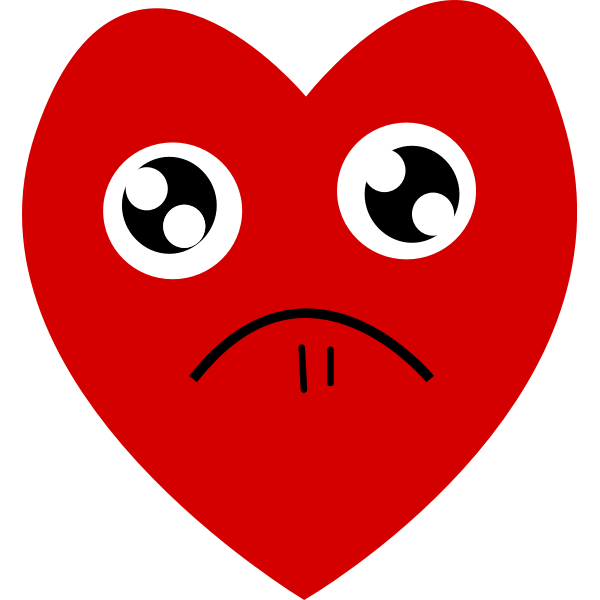 SVG Red heart wants your sympathy vector drawing