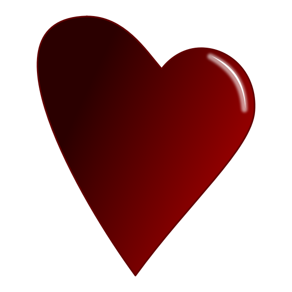 SVG Red heart with reflection vector image
