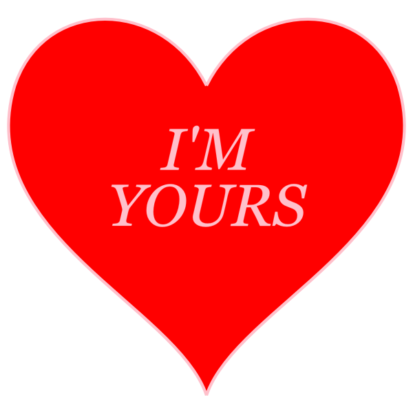SVG Red heart with text