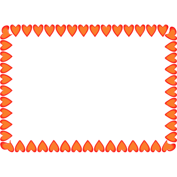 SVG Red Hearts Border