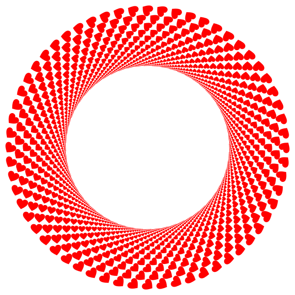 SVG Red hearts shutter vortex