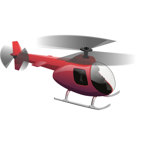 SVG Red helicopter vector drawing