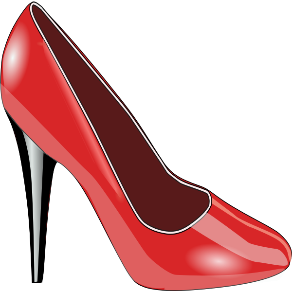 SVG Red high-heel shoe vector image