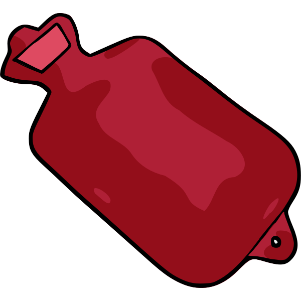 SVG Red hot water bottle